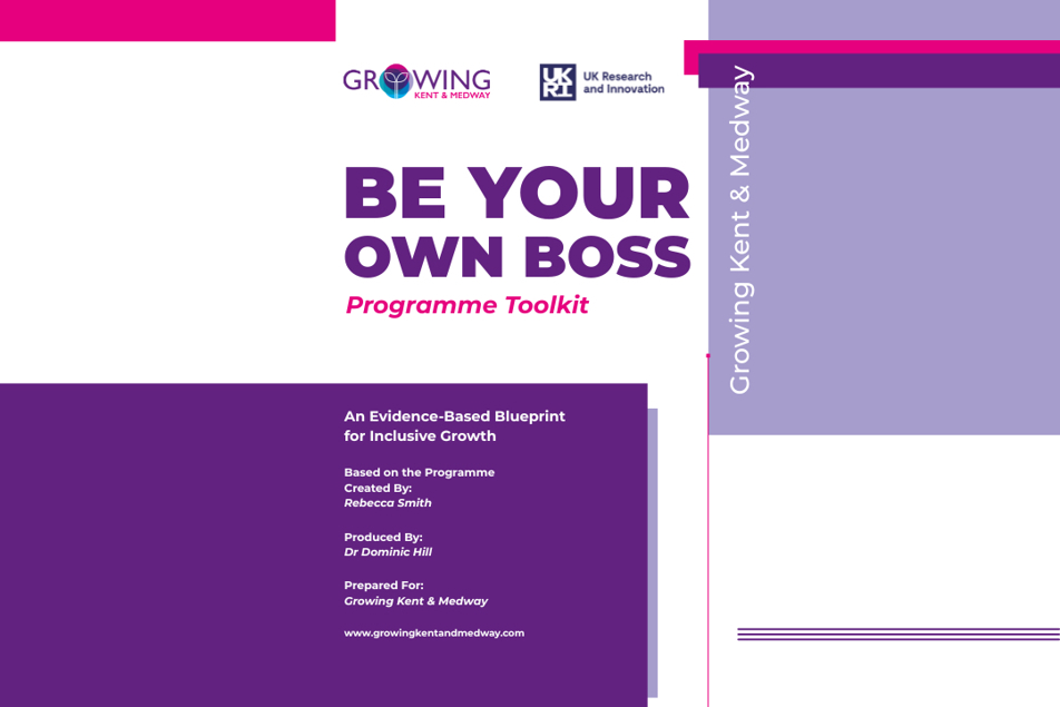 The front cover of a programme toolkit for Be Your Own Boss.