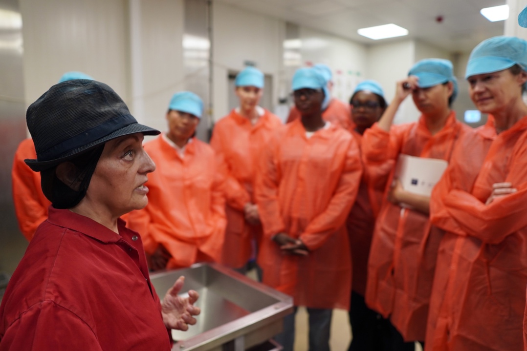 Nimisha Raja, founder of Nim's Naturally, sharing her expertise with Food Accelerator participants in her production facility