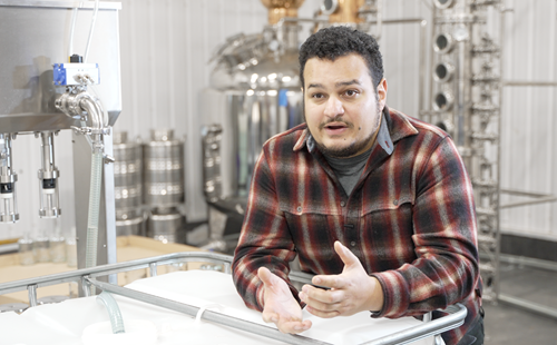 Sebastian Barnick, co-founder of Pleasant Land distillery